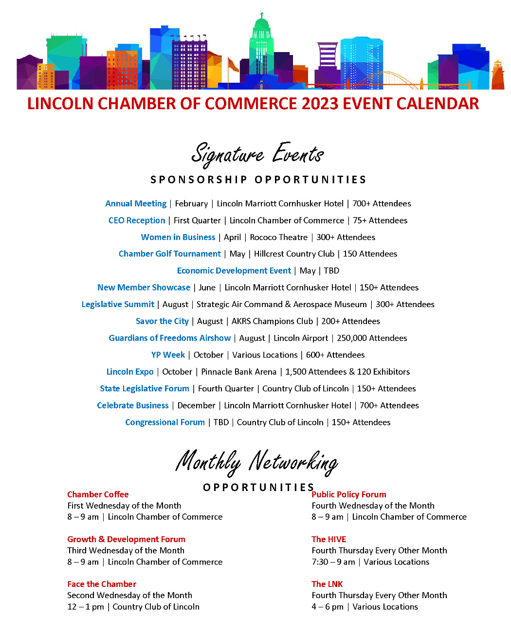 2023 Event Calendar